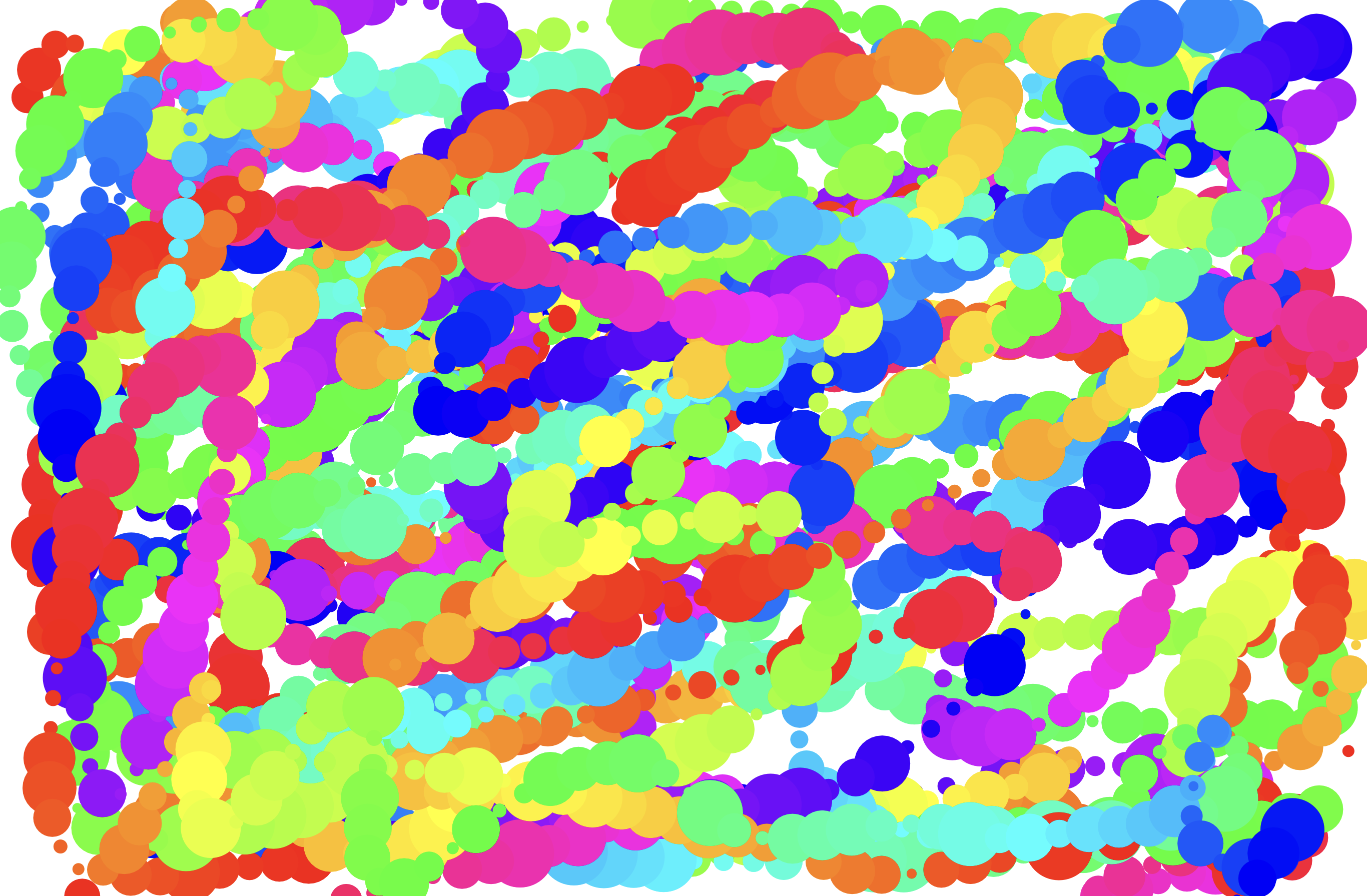 Patrones de colores de puntos y líneas en un lienzo